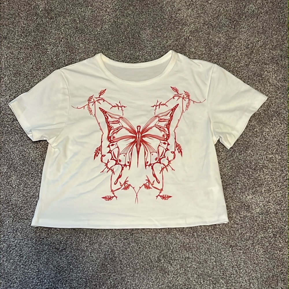 Crop top Butterfly tee